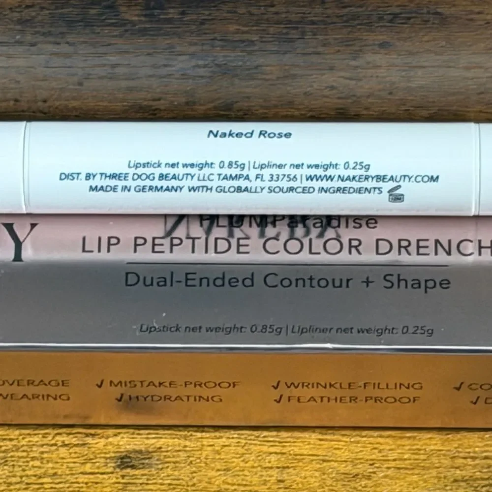 Rhode Espresso + Nakery Naked Rose Liner/Lip Color Peptide Lip Bundle | NEW
